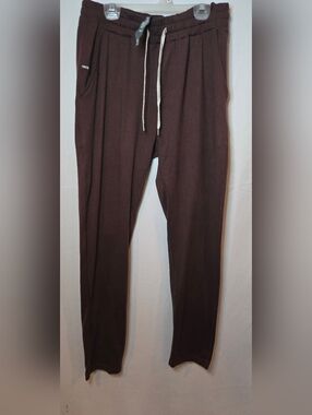 Vuori Ponto Performance Men's L 30" Brown Drawstring Lounge Straight Leg Pants